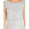 Adrianna Papell Womens Beaded Blouson Gown with Spaghetti Straps(Serenity)