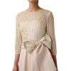 Adrianna Papell Womens Beaded Bodice Taffeta Gown(Cashmere)