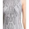 Adrianna Papell Women’s Beaded Halter Gown, Silver Mist, 4