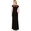Adrianna Papell Womens Beaded Jersey Gown(Black)