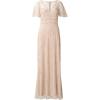 Adrianna Papell Womens Beaded Long Gown(Biscotti)
