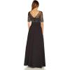 Adrianna Papell Womens Beaded Mesh and Taffeta Gown(Black)