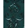 Adrianna Papell Womens Beaded Sheath Short Dress(Gem Green)