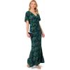 Adrianna Papell Womens Burnout Velvet Gown(Hunter)