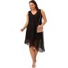 Adrianna Papell Women’s Chiffon Jersey Dress, Black