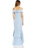 Adrianna Papell Women’s Crepe Ruffle Gown(Elegant Sky)