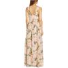 Adrianna Papell Womens Floral Printed Organza Gown(Blush Multi)