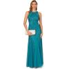 Adrianna Papell Womens Halter Beaded Dress(Teal)