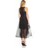 Adrianna Papell Womens Halter Velvet Tulle Dress(Black)