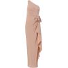 Adrianna Papell Womens Metallic Knit Cascade Gown(Ginger)