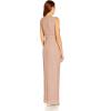 Adrianna Papell Womens Metallic Long Gown(Rose)
