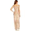Adrianna Papell Womens Off Shoulder Metallic Gown(Rose Multi)
