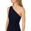 Adrianna Papell Women’s One Shoulder Jersey Dress, Red Wine, 8(Midnight)