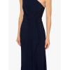 Adrianna Papell Women’s One Shoulder Jersey Dress, Red Wine, 8(Midnight)