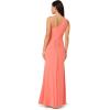 Adrianna Papell Women’s One Shoulder Jersey Dress, Red Wine, 8(Orange Coral)