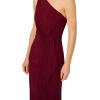 Adrianna Papell Women’s One Shoulder Jersey Dress, Red Wine, 8(Red Wine)