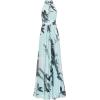 Adrianna Papell Womens Printed Chiffon Halter Gown(Mint Multi)