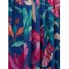 Adrianna Papell Womens Printed Chiffon Halter Gown(Navy/Multi)