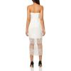 Adrianna Papell Women’s Sequin Embroidery Ankle Dress(Ivory)