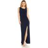 Adrianna Papell Womens Sequin Jersey Dress(Midnight)
