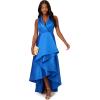 Adrianna Papell Womens Tuxedo High Low Gown(Ultra Blue)