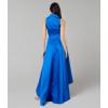 Adrianna Papell Womens Tuxedo High Low Gown(Ultra Blue)