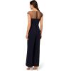 Adrianna Papell womens Knit Crepe Jumpsuit(Midnight)