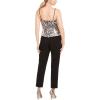 Adrianna Papell womens Sequin Jumpsuit(Beige/Black)
