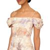 Aidan Mattox Women’s Off Shoulder Pleated Bodice Gown(Bronze Multi)
