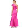 Aidan Mattox Womens One Shoulder A-line Gown(Magenta)