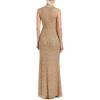 Aidan Mattox Womens Sleeveless Beaded V Neck Gown(Light Gold)