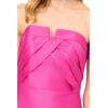 Women’s Strapless Stretch Mikado Gown(Magenta)