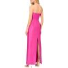 Women’s Strapless Stretch Mikado Gown(Magenta)
