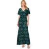 Adrianna Papell Womens Burnout Velvet Gown(Hunter)