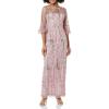 Adrianna Papell Womens Long 3D Floral Sequin Gown(Mauve)