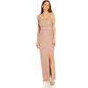 Adrianna Papell Womens Metallic Long Gown(Rose)