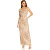 Adrianna Papell Womens Off Shoulder Metallic Gown(Rose Multi)