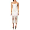 Adrianna Papell Women’s Sequin Embroidery Ankle Dress(Ivory)