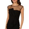 Adrianna Papell womens Knit Crepe Jumpsuit(Black)