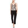 Adrianna Papell womens Sequin Jumpsuit(Beige/Black)