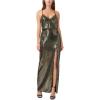Aidan Mattox Women’s Halter Blouson Gown(Black/Gold)