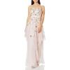 Aidan Mattox Womens Strapless Tiered Ball Gown(Pink Blush)