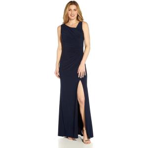 Adrianna Papell Womens Sequin Jersey Dress(Midnight)