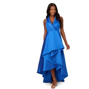 Adrianna Papell Womens Tuxedo High Low Gown(Ultra Blue)