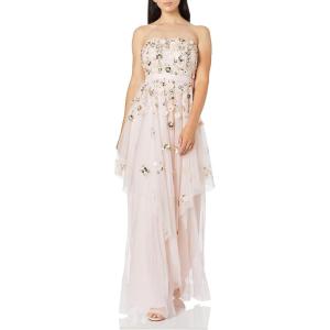 Aidan Mattox Womens Strapless Tiered Ball Gown(Pink Blush)