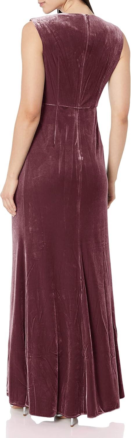 image:imageAdrianna Papell Womens Beaded Velvet Mermaid GownSpecial Occasion DressAntique Rose
