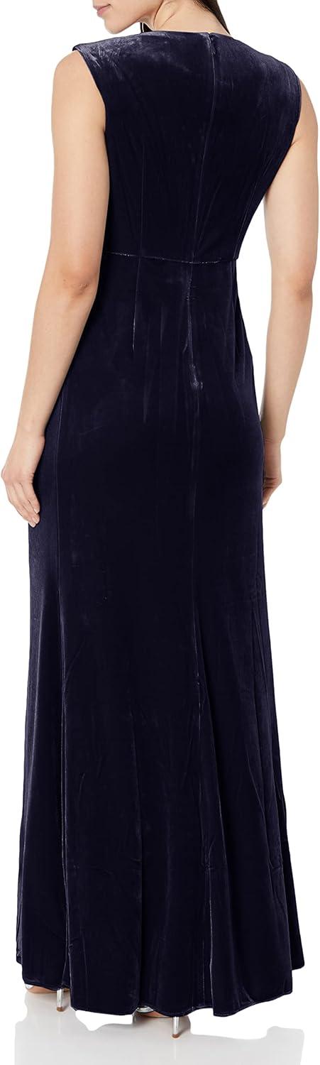 image:imageAdrianna Papell Womens Beaded Velvet Mermaid GownSpecial Occasion DressMidnight