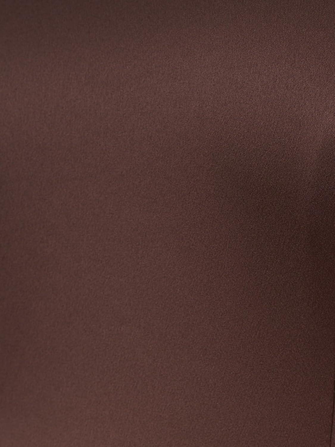image:imageAdrianna Papell Womens Halter Slim Coulmn GownDark Brown