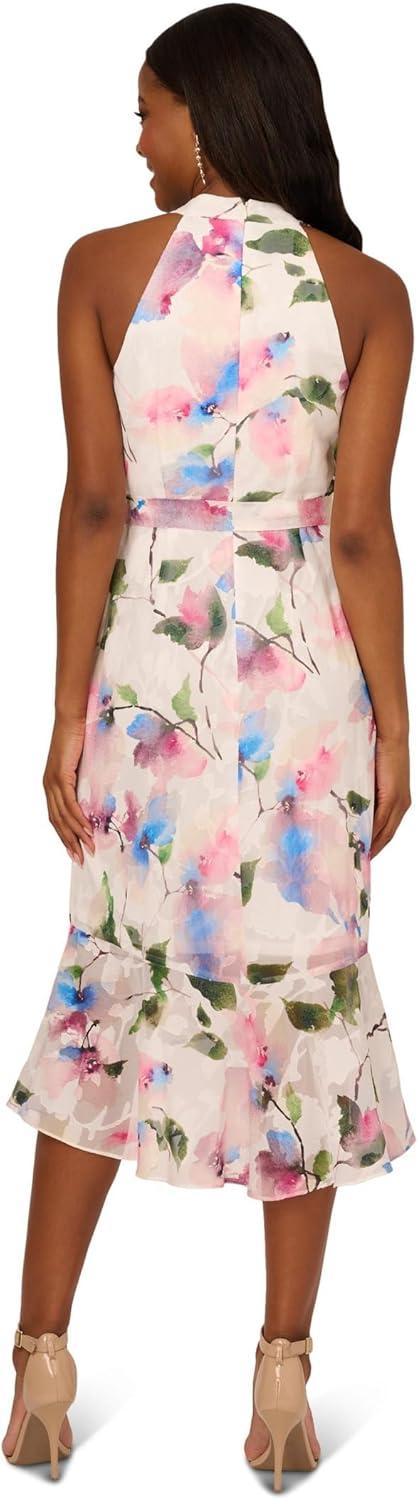 image:imageAdrianna Papell Womens Printed HighLow DressIvory Pink Multi