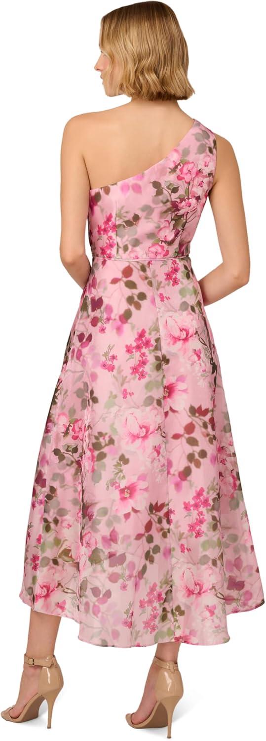 image:imageAdrianna Papell Womens Printed HighLow DressPink Multi